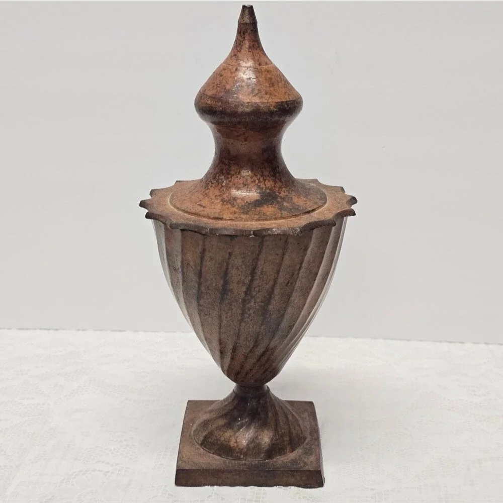 Vintage Hosley Brass Urn With Lid Classic Collection Cinnabar Jar